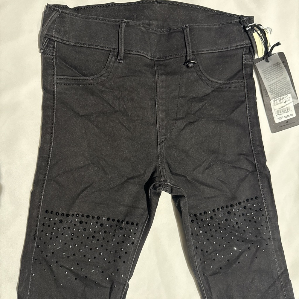 New Rare True Religion The Runway Legging  Skinny Black Denim Legging XXS 23
